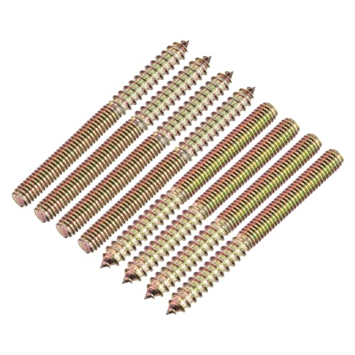 Image of uxcell 5 /16-18x3-1 /2 Hanger Bolts, 8pcs Double Ended Screws Wood Dowel Screws for Furniture