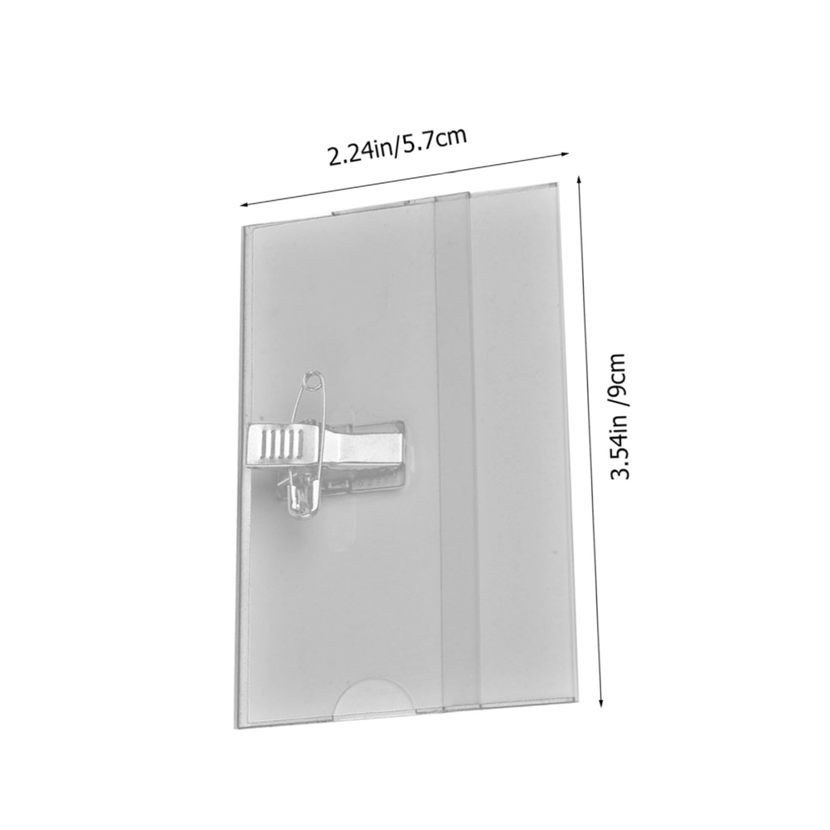 Transparente Pvc Ausweishülle mit Clip, Doppelseitig, 100 Stück