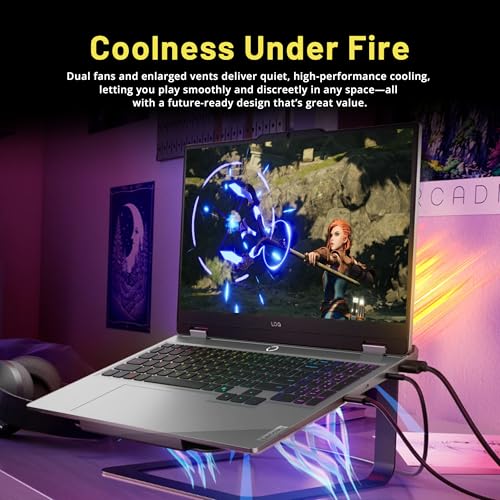 Image of Lenovo LOQ 15.6 inch FHD 144Hz Gaming Laptop, AMD Ryzen 5 220, GeForce RTX 5050 8GB GDDR7, 16GB DDR5, 1.5TB Storage (512GB SSD +1TB Docking Station), Backlit Keyboard, HD Camera, Windows 11 Home, Gray