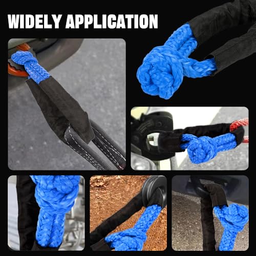 Image of BARTOO 2PCS Soft Shackles 1 /2 Inch x 22 Inch - 56,000LBS Break Strength