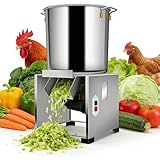 Elektrischer Futterhäcksler 3500rpm - Geflügelfutterzerkleinerer Aus 304 Edelstahl, 50-200kg/h, Gewerblicher Futterhäcksler Und Obstzerkleinerer Für Mais In Der Hühnerhaltung(1200W)