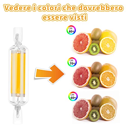 4 Pezzi 10W Lampadina R7S LED 78mm Dimmerabile