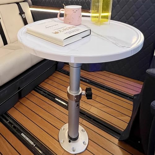 Table ronde pour camping-car en matériaux durables avec hauteur réglable