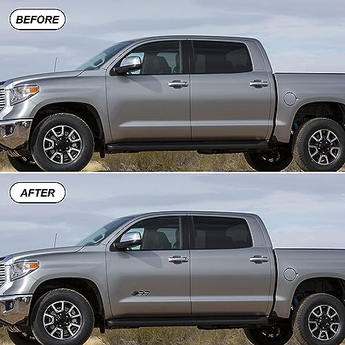 Image of CONGCONG Tri-Color Emblem Grille Fender Hood Side Skirt Bumper Side Mirror Dashboard Accessories Fit for Toyota Tacoma 4Runner Tundra Rav4 Various Automobiles Flat Area.(American Flag Black)