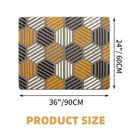 Xixitaihao Dirt Trapper Mat, Non-Slip Doormat for Indoor and Outdoor Use Washable Entrance Rug, Absorbent Door Mat - Image 2