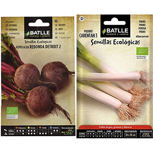 Remolacha Detroit 2 - ECO & Puerro Grueso de Carentan 3 - ECO