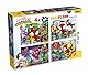 Lisciani - MARVEL Puzzle MAXIFLOOR Spidey Amazing Friends - 100378 - Puzzle Doppelseitig 4x48 Teile - Rückseite zum Ausmalen - Denk- und Geduldspiel - Lernspiel - Für Kinder ab 4 Jahren