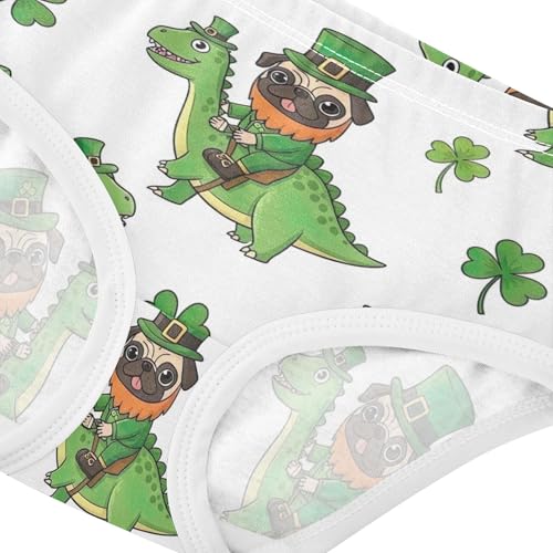 Green Pugs Dinosaur St Panties for Girl Girls Underwear Toddlers Cotton Animals Underpants Briefs 2t4