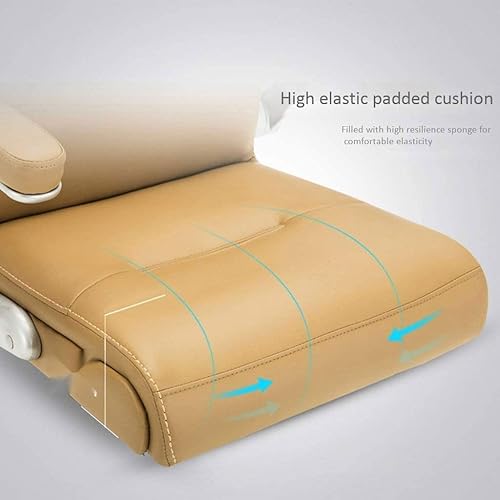 Miniatura 7 de Silla de oficina de cuero con silla de soporte lumbar, cojín de asiento grueso, altura ergonómica del asiento y respaldo del asiento y silla de