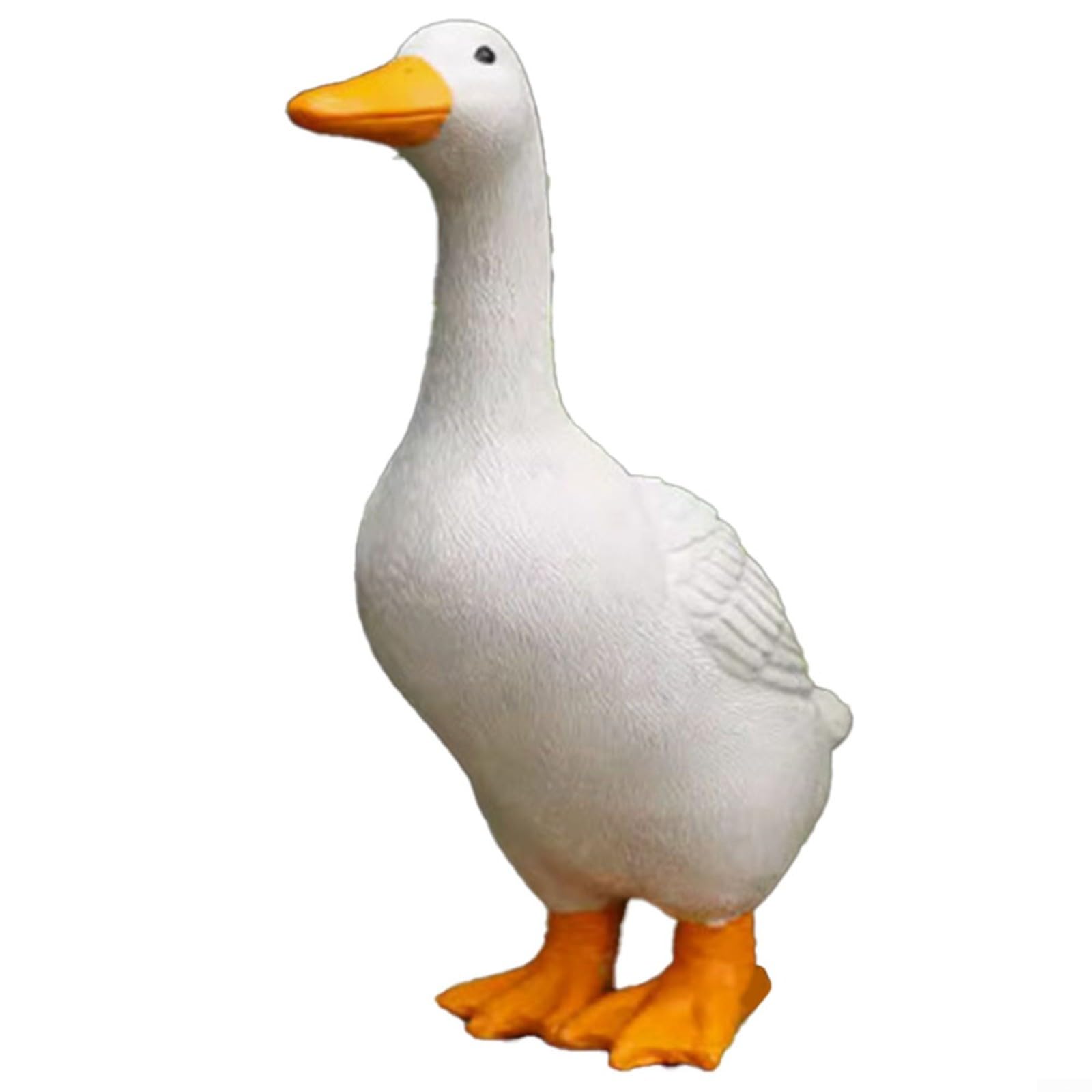 Garden Statues White Duck Statue, Cute Ducks Art Decor, Outdoor Simulation, Pond Ornaments, Decoration, for Outdoor Yard, Pond, Patio Sculpture Ornament (#C-22CM)