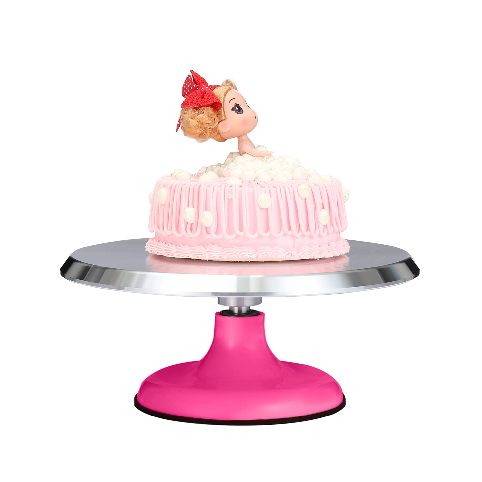 Miss Bakery's House® Base giratoria - Aluminio - Rosa - Ø 30 cm - presentación de la Tarta - Decorar y Girar