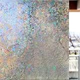 Film Electrostatique Vitre 90 x 1000 cm Anti Chaleur Anti-Regard Contrôle de La Température Film Fenetre Anti Regard Occultant Totalement pour Bureau, Laser