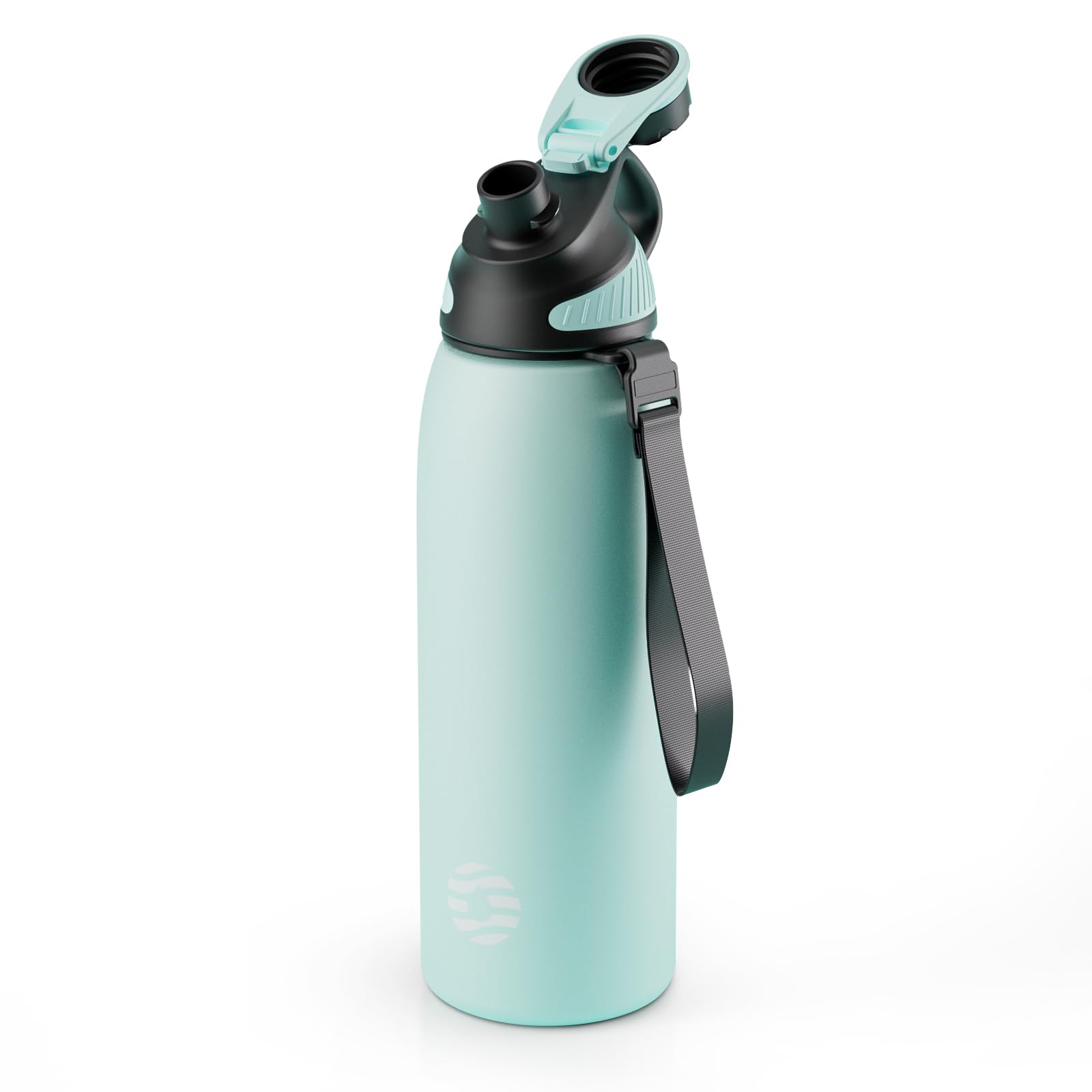 FJbottle 32oz Stainless Steel Insulated Water Bottle No Straw Spout Lid
