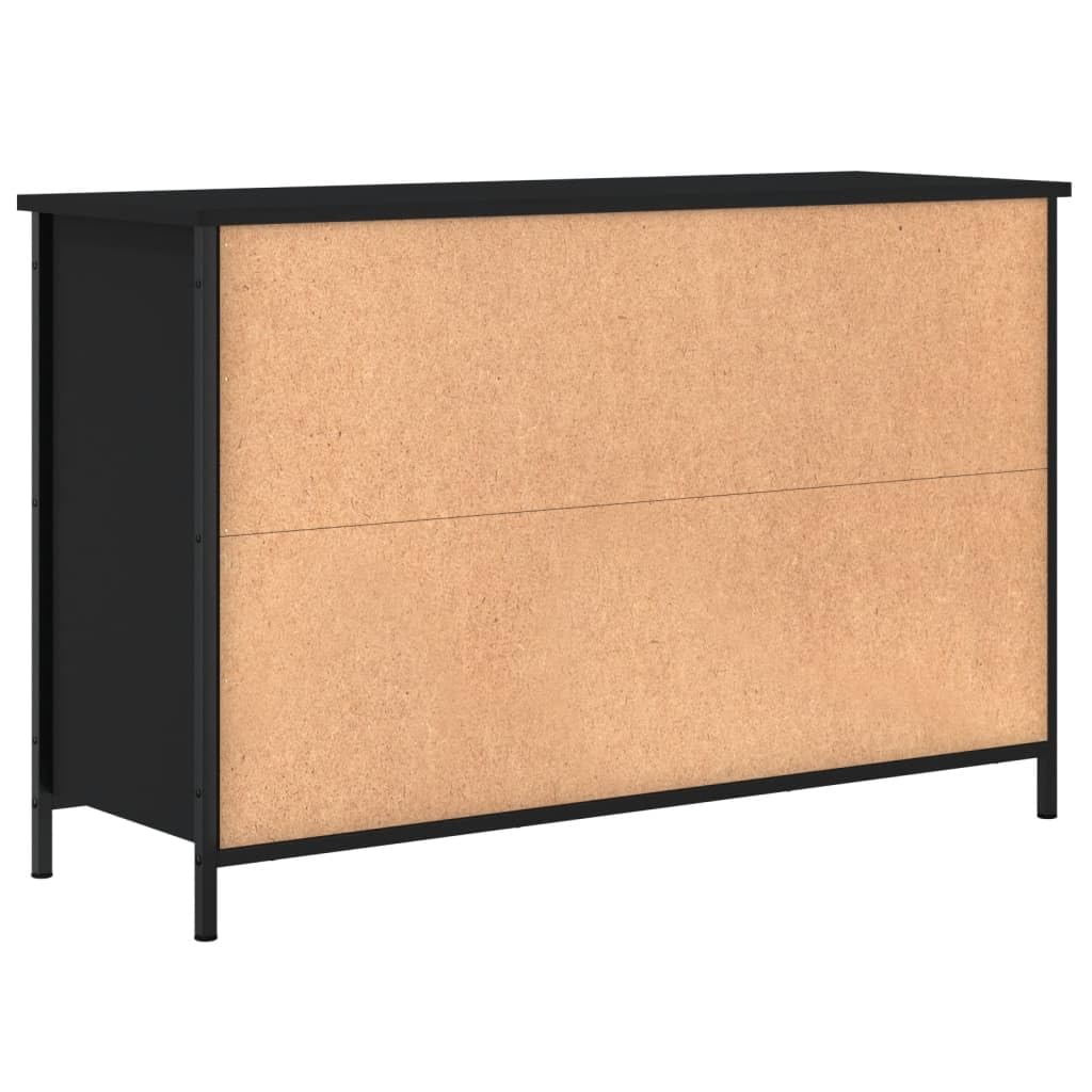 vidaXL Mobile Porta TV Nero 100x35x65 cm in Legno Multistrato, Supporto TV, Supporto per unità multimediali, Mobile con Luce LED, mobiletto HiFi
