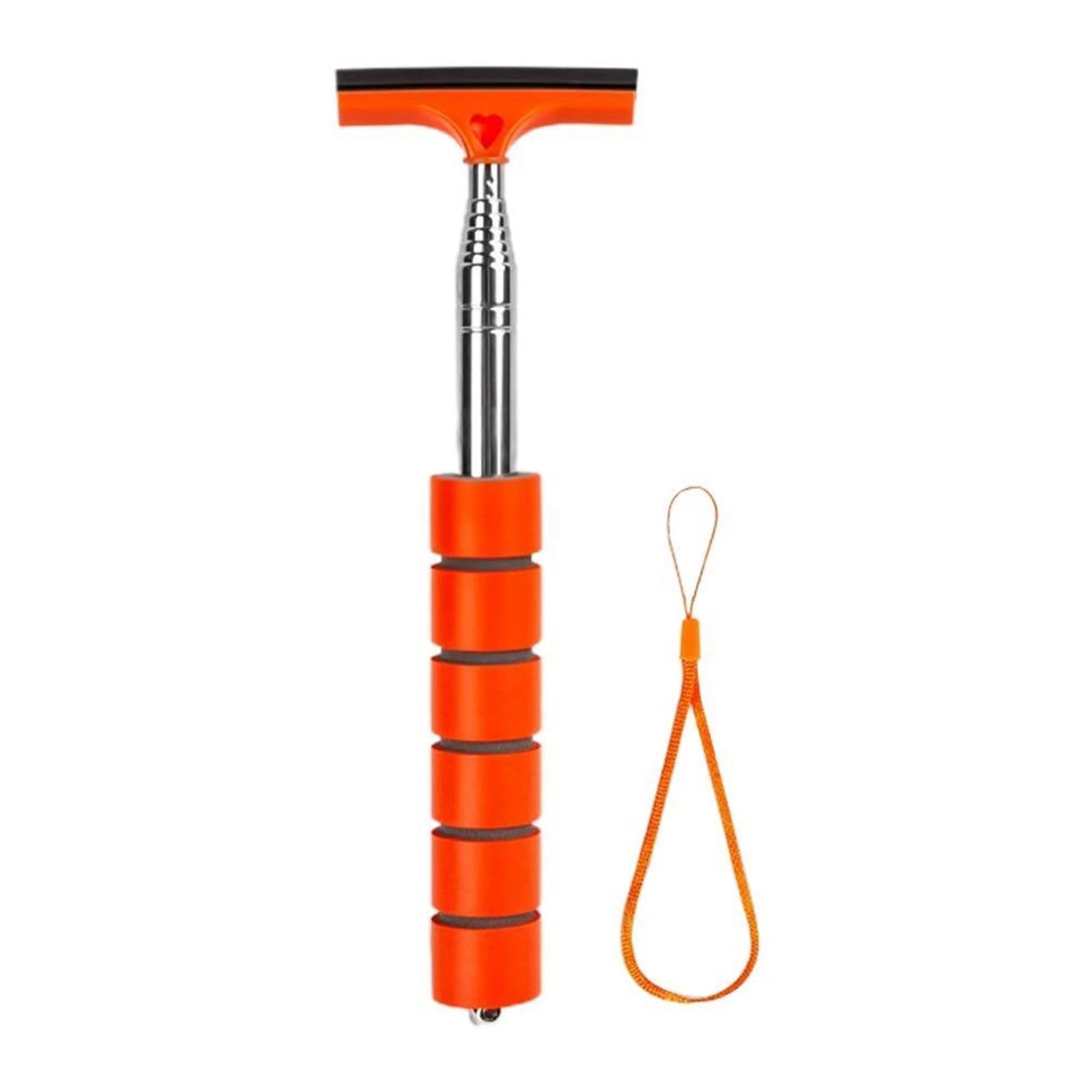 TRRYUIP Side Mirror Squeegee Portable Rainy Glass Window Cleaning Tool Wiper Extendable Handle Car Side Mirror Squeegee Telescopic Rearview(Orange)