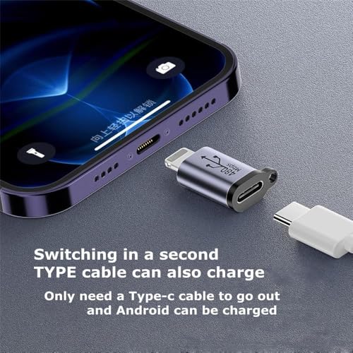 Image of ETZIN USB C Adapter,27W PD Fast Charging for Phone 14 /13 /12 Pro Max Plus Mini,for USB C Cable Adapter for Pad,Support Transfer Data-Not for Audio /OTG (EPL-1297CC)