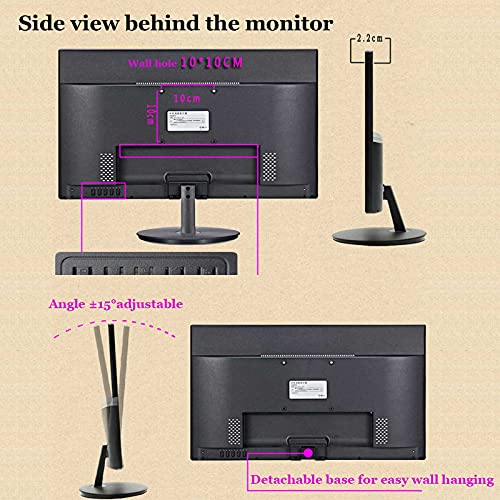 Image of Desktop Moniter 20 /22 /24 Inch Portable Computer Monitor 1080p Full Hd LCD Wireless Monitor Built-in Speakers with Hdmi Vga Input Port Suitable for Home Office Use (20 inches)