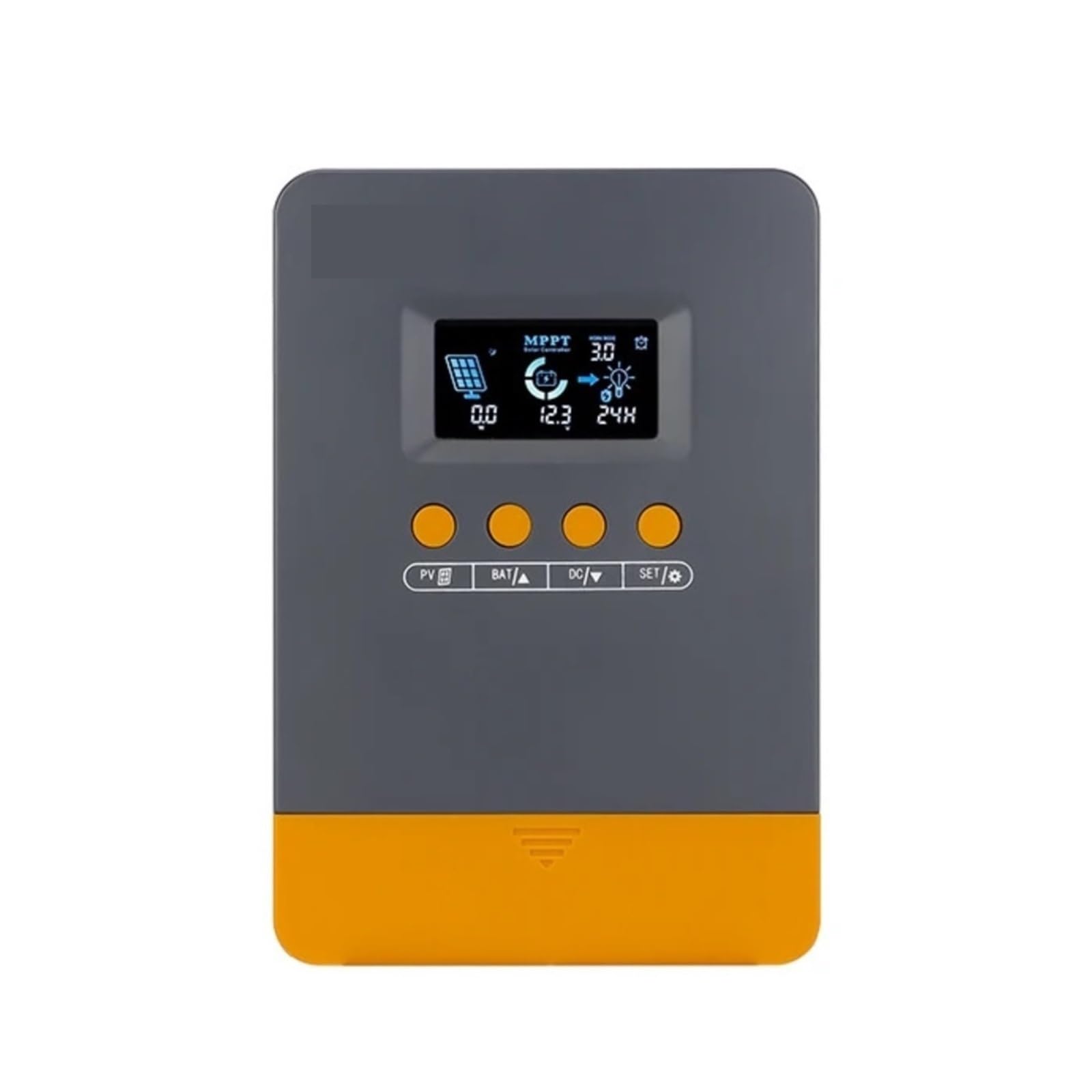 Solar Charge Controller, 25A 35A 45A MPPT Solar Charge Controller Blacklight LCD Regulator Max 100VDC Soalr Panel Support 12V 24V Lithium Battery(MPPT 34A)