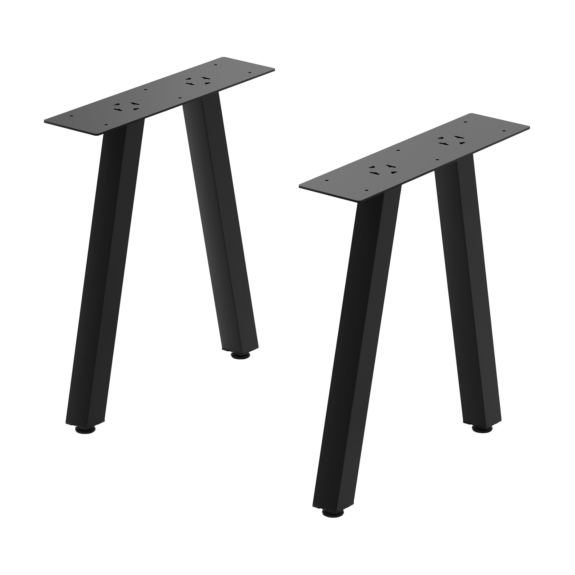 [en.casa] Set di 2 Gambe in Acciaio Nero per Mobili Fai da Te - Altezza 45 cm - Gambe Ideali per Tavolini Panche Mobili TV Arredi Industriali
