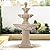Grepatio Italian Outdoor Water Fountain, 48" H Waterfalls with Pump, 3-Tier Roman Pillar Garden Fountain, Indoor/Outdoor Modern Floor Standing Water Fountains for Garden, Patio, House Decor