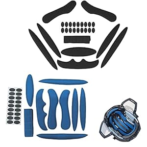 2 Sets Helm Foam Pad Helm Padding Kit Fietshelm Pad Klittenband Helm Accessoire voor Fietsen Multifunctionele Fietshelm…