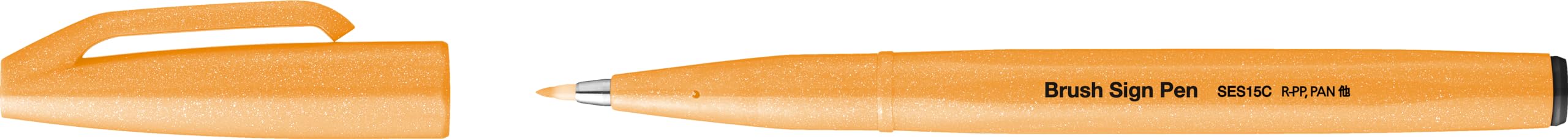 Pentel SES15C-FFX Brush Sign Pen Neon Orange Fibre Tip Brush Like Tip Pack of 10, 1 count (Pack of 10) - Image 2