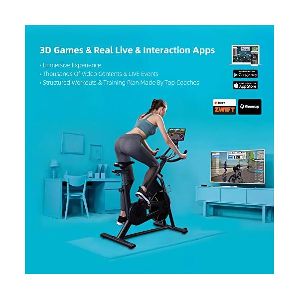 RHYTHM-FUN-APP-Applied-Exercise-Bike-Indoor-Cycling-Bike-Stationary-Bikes-Super-Quiet-Magnetic-Resistance-Quiet-Belt-Cycle-Bike-for-Home-Cardio-Workout-with-APPLCD-MonitorHeavy-Flywheel-Home-Gym RHYTHM FUN Exercise Bike Indoor Cycling Bike Stationary Bikes Super Quiet Magnetic Resistance Bike Quiet Belt Cycle Bike for Exercise Cardio Workout With Cycle APP/LCD Monitor/Heavy Flywheel Home Gym