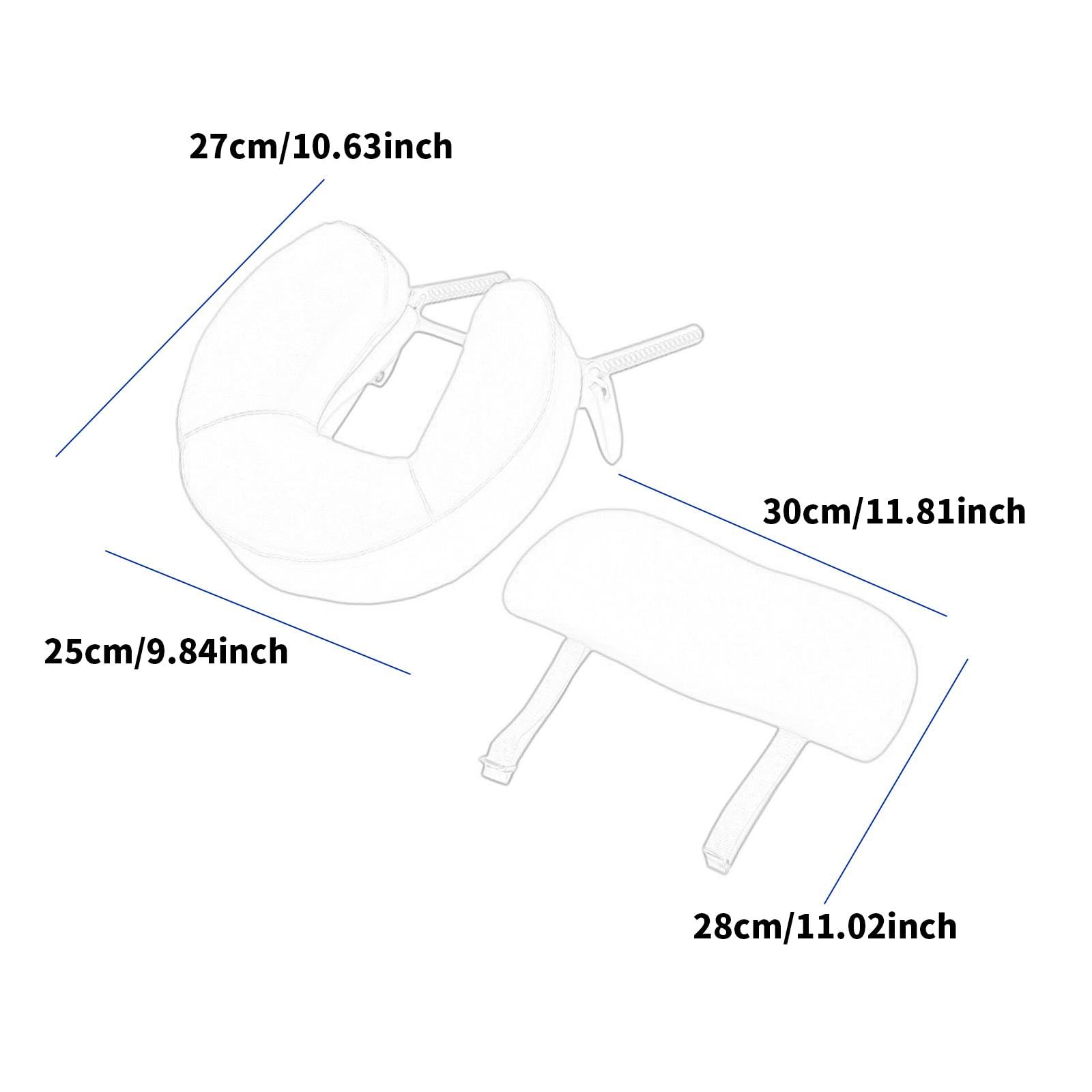 Gesichtsauflage Kopfstütze Massagezubehör U Kissen Halterungssystem mit Ergonomischem Design Und Abnehmbarer Armablage für Komfort für zu H, Lila