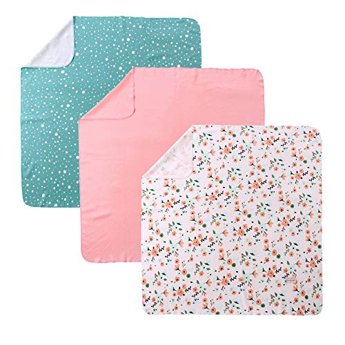 LAT LEE AND TOWN Juego de 3 Mantas para bebés, Saco de Dormir para recién Nacidos, Conjunto de Regalo para niñas y niños (Flores) Cover