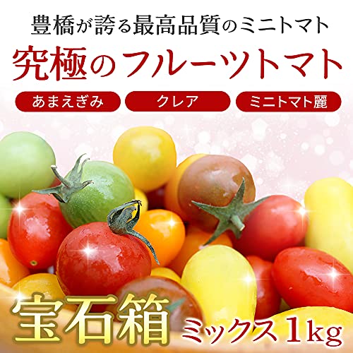 究極の フルーツトマト ミックス 1kg 宝石箱（ あまえぎみ ＋ クレア ＋ 麗 ） 2枚目