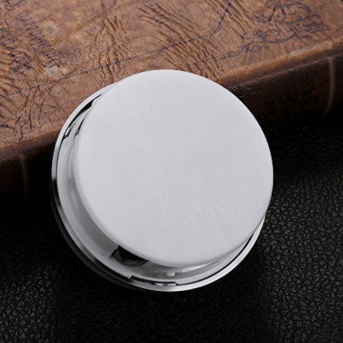 Hicarer 3-1/8 Inch (80 Mm) Quartz Clock Fit-Up/Insert With Arabic Numeral, Quartz Movement (Silver Trim) #TOP4