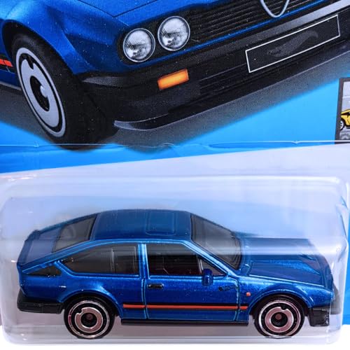 Image of Hot Wheels 1:64 Scale Alfa Romeo GTV6 3.0 Factory Fresh for Ages 3 and Up by Small CLAP (Blue)