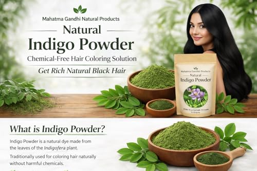 Image of Neeli Avuri Leaf Powder 100g (Pack of 1) | Indigo Powder Organic for Hair Black | Neeli avuri podi for Hair | Natural Hair Color Dye | | 100% Pure & Chemical-Free