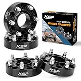 KSP 6X5.5 Wheel Spacers for Ram 1500 2019-2024,1.5'(38mm) Real Forged Hub Centric Tire Spacer with 77.8mm Hub Bore M14x1.5 Studs/Bolts fit for 6X139.7mm Dodge Ram 1500,Package of 4pcs Black