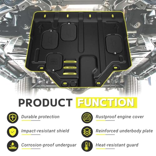 Image of Front Engine Splash Shield Compatible with Kia Optima 2016 2017 2018 2019 2.0L /1.6T, Under Car Splash Shield Lower Cover