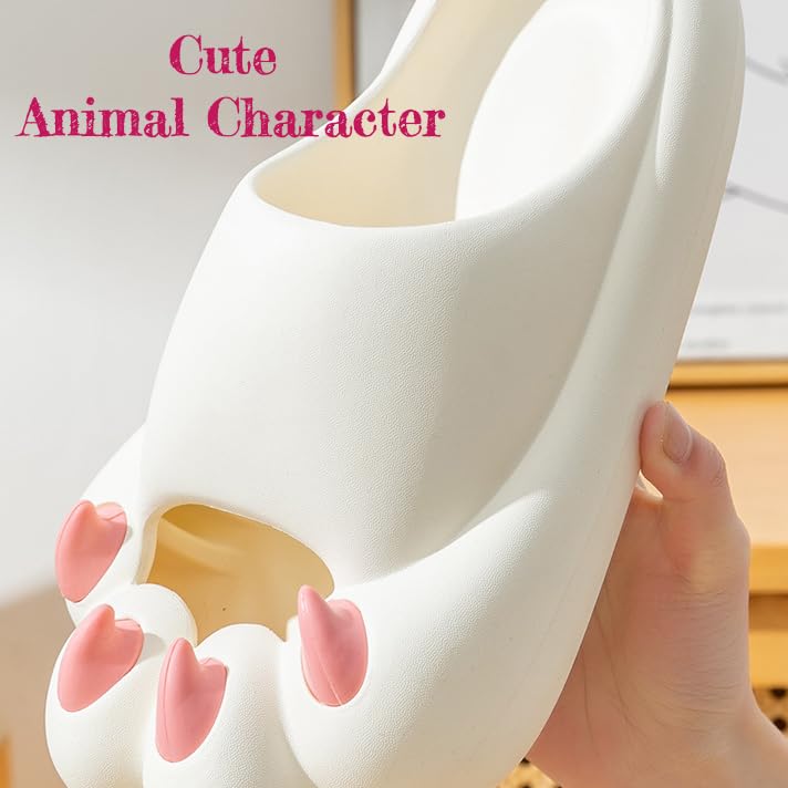 Cat paw slippers for women Summer Open Toe animal Slippers Shower Sandal Bathroom Comfy House Slide Anti-slip Rabbit Slippers for Indoor and Outdoor3