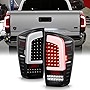 ACANII - For 2016-2021 Toyota Tacoma Pickup Truck Black Full LED Tube Tail Lights Brake Lamps Assembly Pair Left+Right Onyx Black