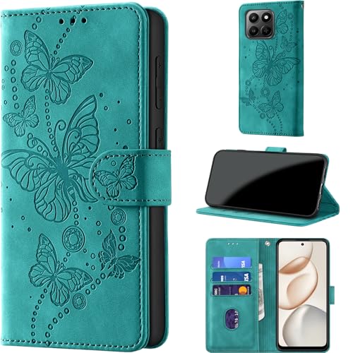 for Honor 400 Smart Wallet Case Flip Turquoise