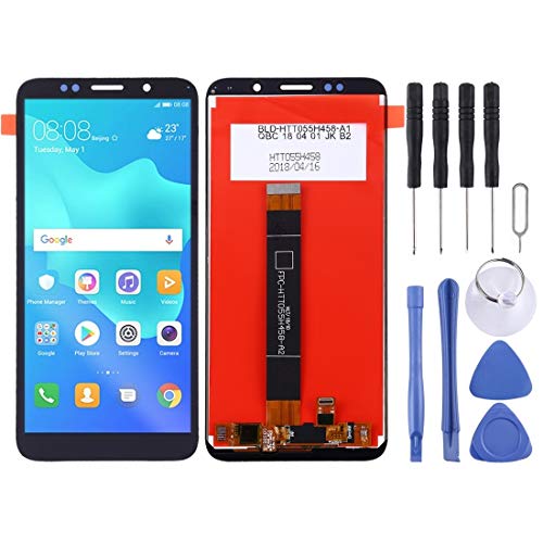 WENHONGMEI Wangying LCD Screen and Digitizer Full Assembly for Huawei Y5 Prime (2018)(Black) (Color : Black)