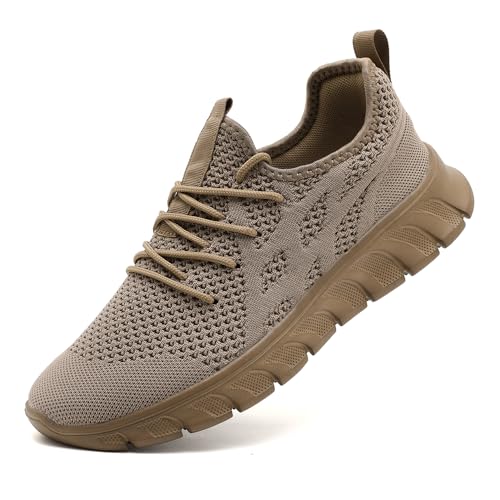 Image of Mens Walking Tennis Shoes Slip On Hiking Running Sneakers Non Slip Fitness Casual Workout Athletic Gym Lightweight Breathable Comfortable Trainers