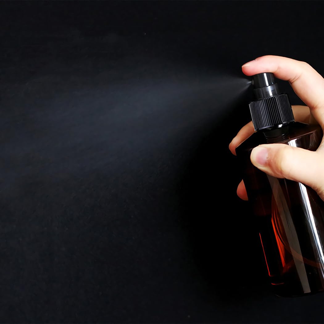 24 pièces 200ml Marrone Rechargeable flacons vaporisateurs vides en plastique Avec Sprayer Noir, l'eau l'alcool Cosmétique Voyage Parfum
