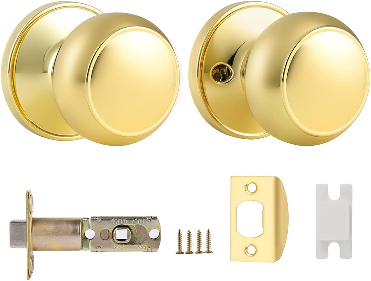 Solid Brass Georgian Mortice Door Knobs (Unsprung) | Yester Home - View #9