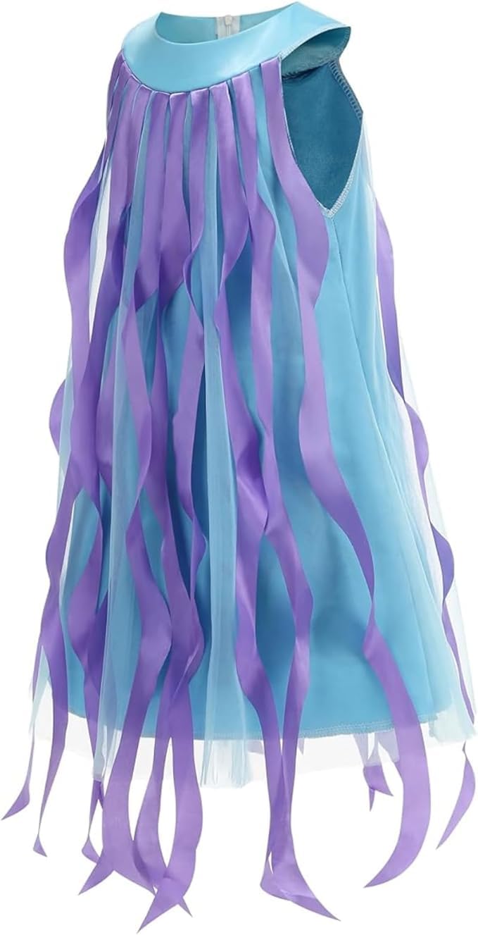 RRCBMD Kids Animal Costume Girls Jellyfish Dress with Hat for Children Halloween Party -S, X - Image 4