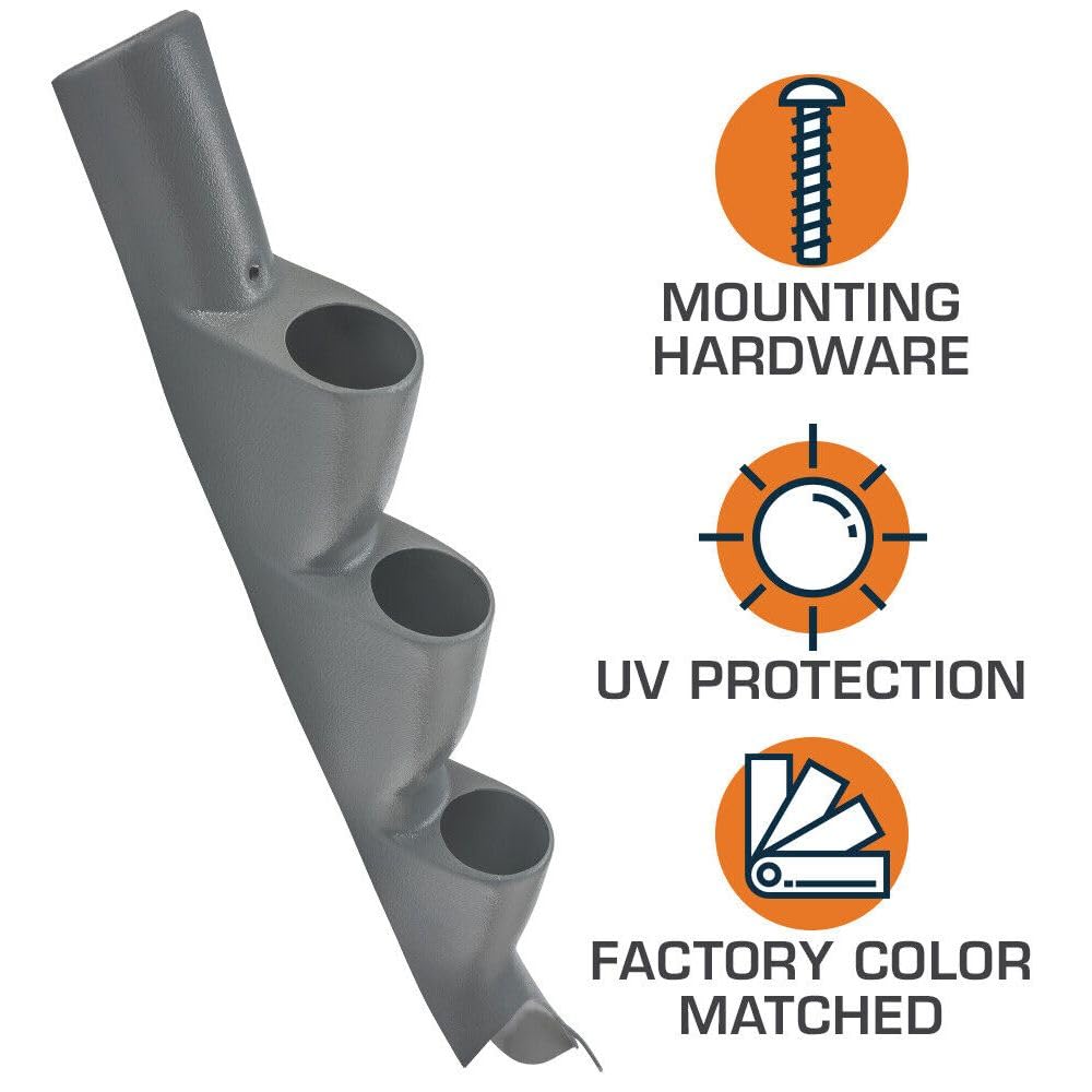 EASDCFSF Gray Triple Gauge 52mm Pillar Superduty ABS Plastic for Ford for F250 SuperDuty 2011-2016 for F350 2011-2016 & SuperDuty 2011-2016