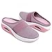 Sandales compensées 2022 pour femme - Tendance - Chaussures compensées - Pantoufles pour femme - En maille respirante et légère, rose, 36 EU