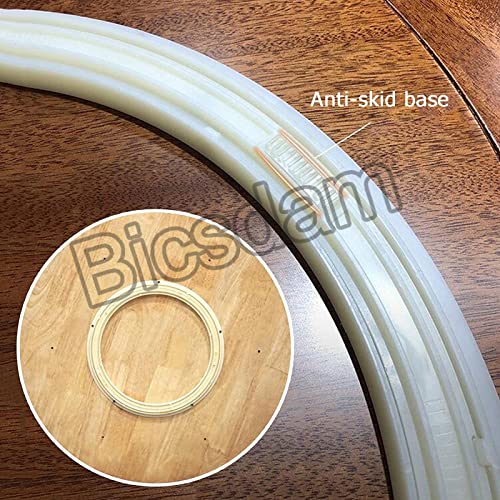 Image of Large Wooden Turntable Lazy Susan, Wooden Lazy Susan Serving Tray, 24in 28in 32in Dining Table Organizer Tray, Rotating Serving Tray Round Dining Table, Kitchen Swivel Plate, Hotel Tabletop Service Pl