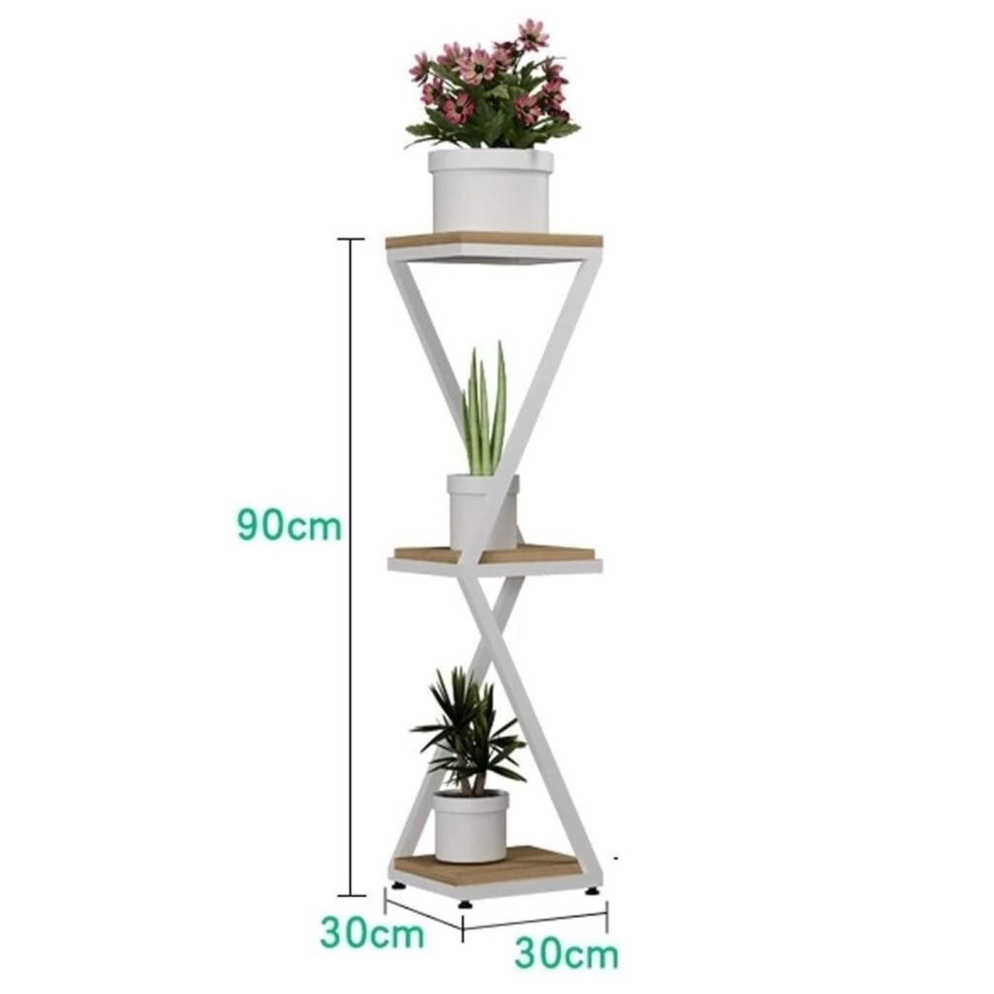 Porta Piante Art Floor Flower Stand per Piante Moderno Porta Fiori in Metallo Decorazione per Interni Interno(B,90 * 30 * 30cm)