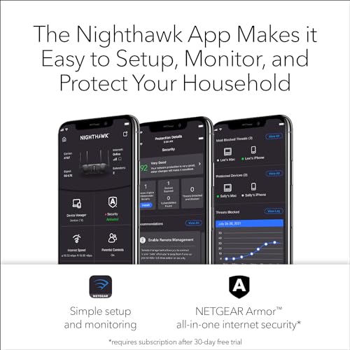 NETGEAR Nighthawk WiFi 6 Router (RAX30) - Security Features, 5-Stream Dual-Band Gigabit Router, AX2400 Wireless Speed (Up to 2.4 Gbps), Covers Up to 2,000 sq.ft. and 20 Devices - image 6