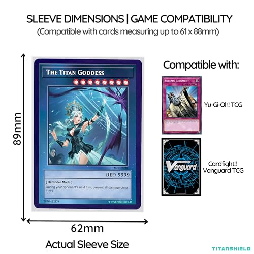 TitanShield (150 Sleeve/White Small Japanese Sized Trading Card Sleeves Deck Protector for Yu-Gi-Oh, Cardfight!! Vanguard & Photocards - Thumbnail 4