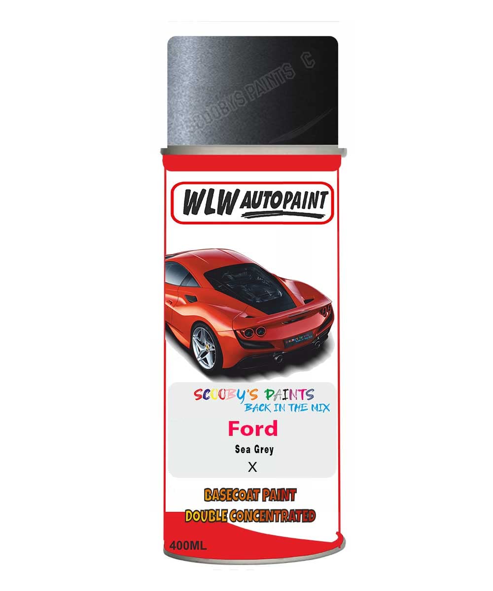Basecoat Aerosol Spray Paint For Ford Transit Connect Sea Grey 2006-2017 Code X